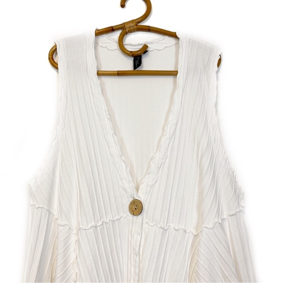 Focus Casual Life | Ribbed Sleeveless Vest 100% Cotton Size XL - Picture 2 of 8